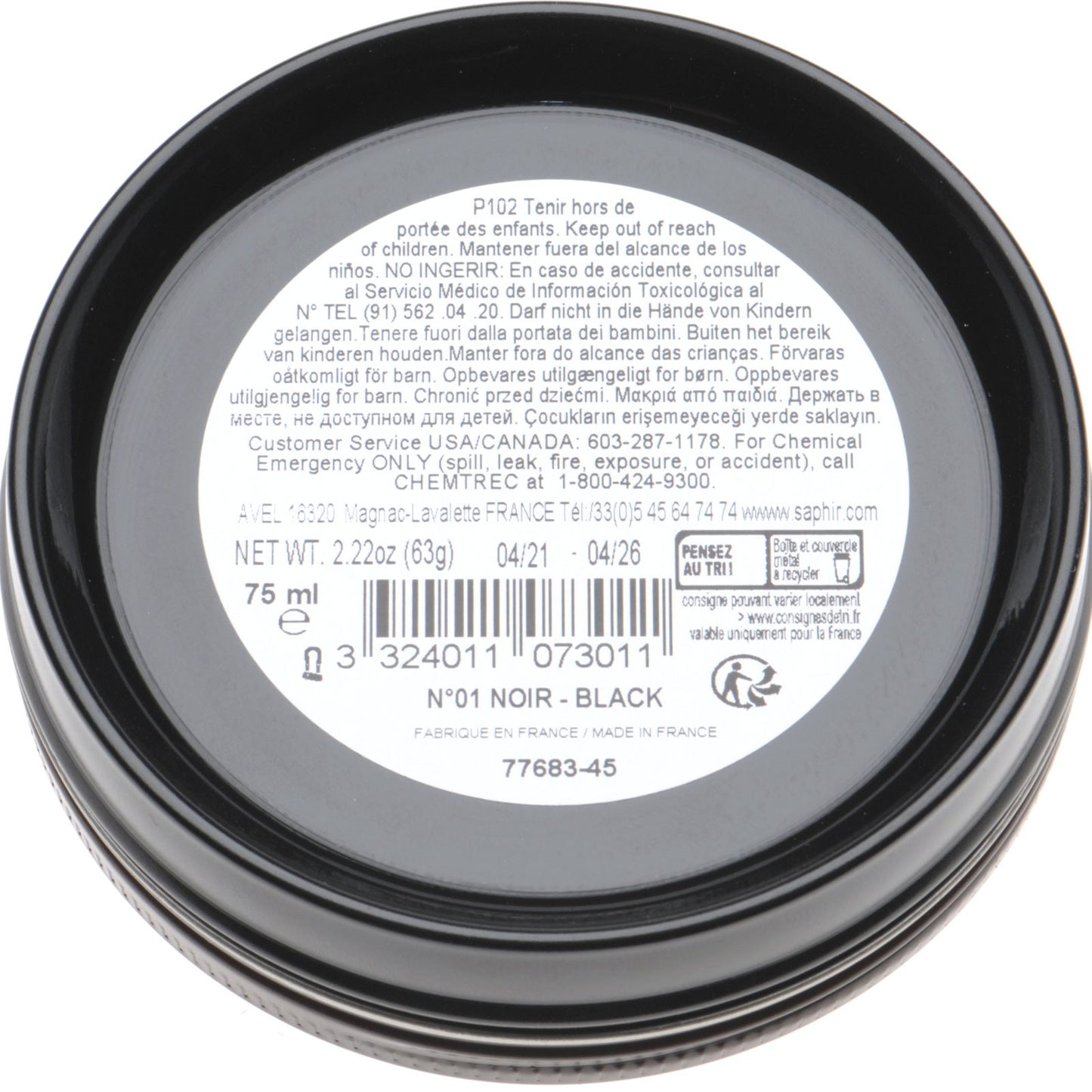 Product image for Saphir Travelers Pate De Luxe in black