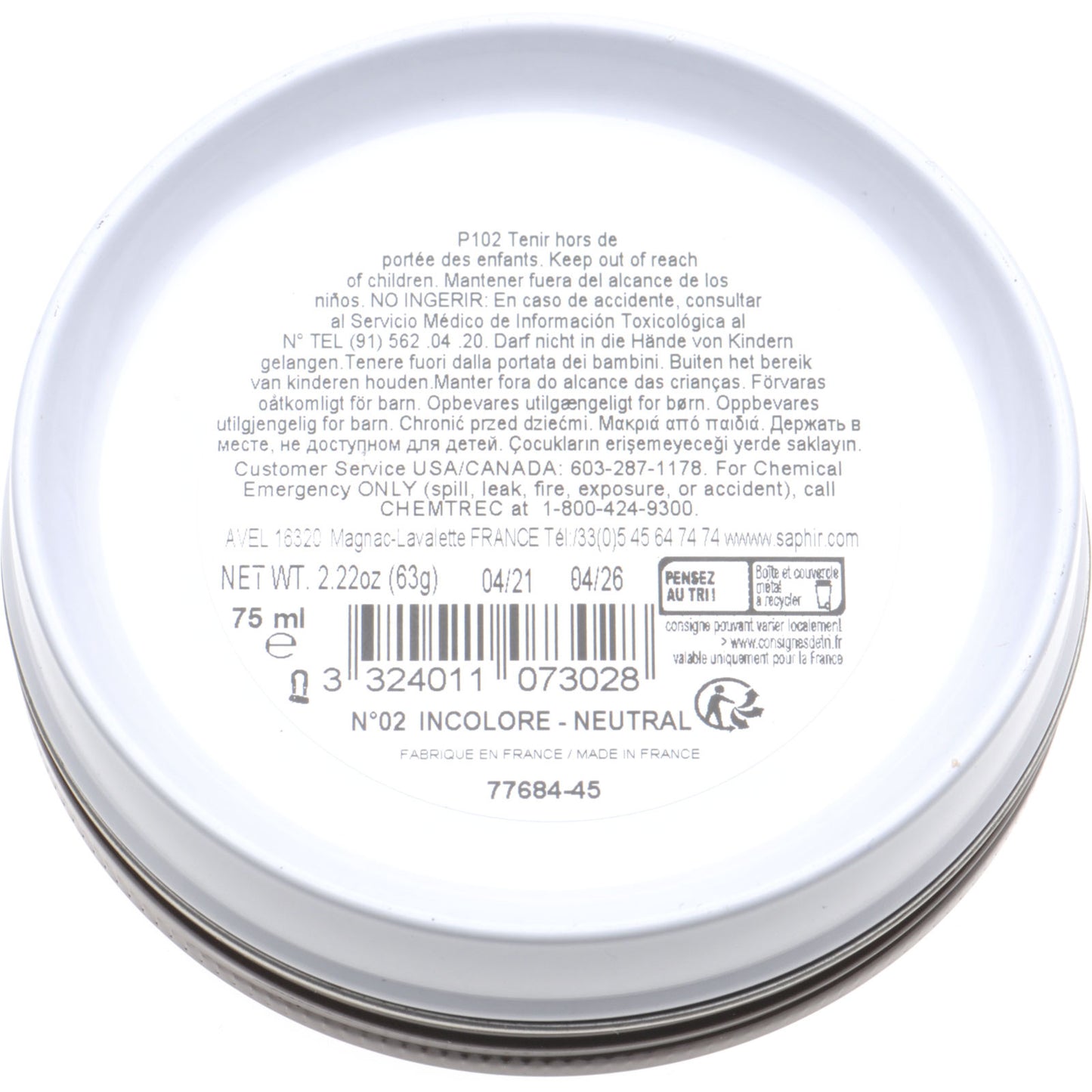 Product image for Saphir Travelers Pate De Luxe in neutral