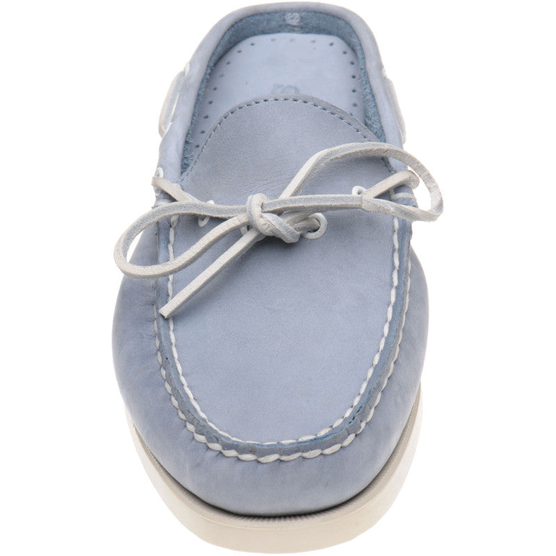 Product image for Sebago Clog ladies rubber-soled deck shoes in blue nubuck