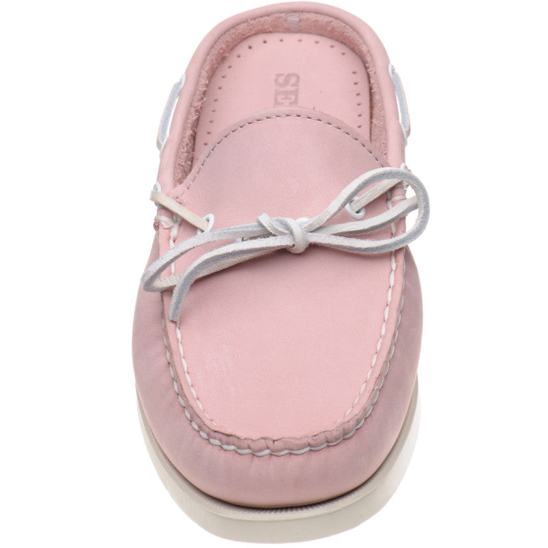 Product image for Sebago Clog ladies rubber-soled deck shoes in pink nubuck