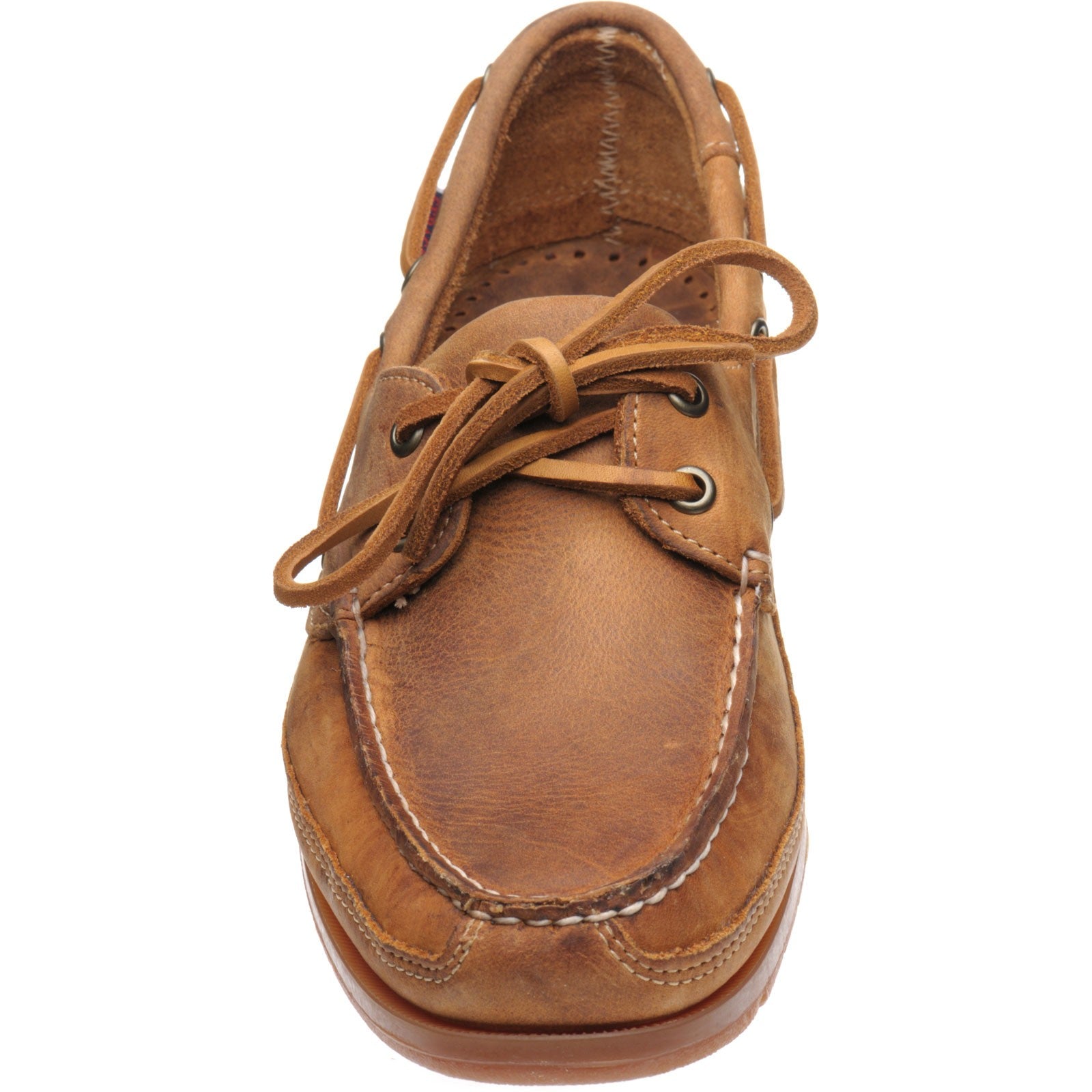 Product image for Sebago Schooner Crazy Horse mens deck shoes in brown and tan