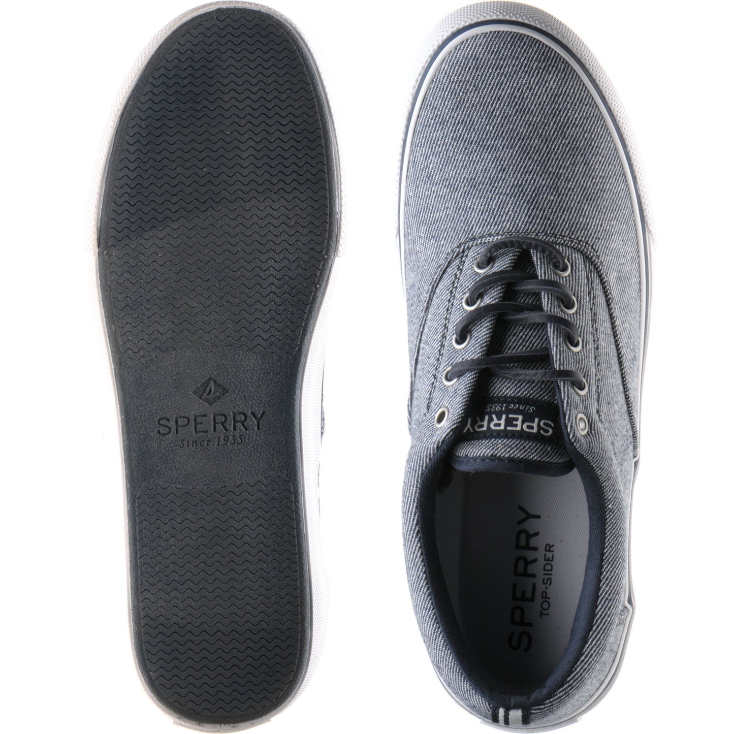 Product image for Sperry Striper II mens rubber-soled Oxfords in navy