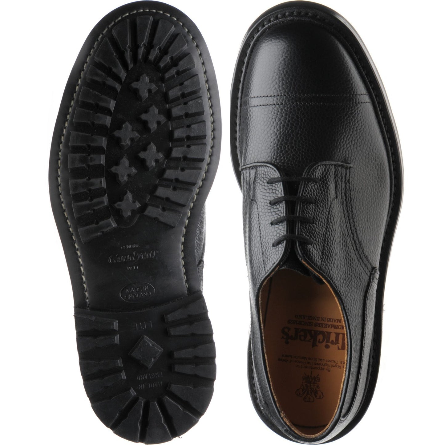 Product image for Trickers Matlock in black calf grain