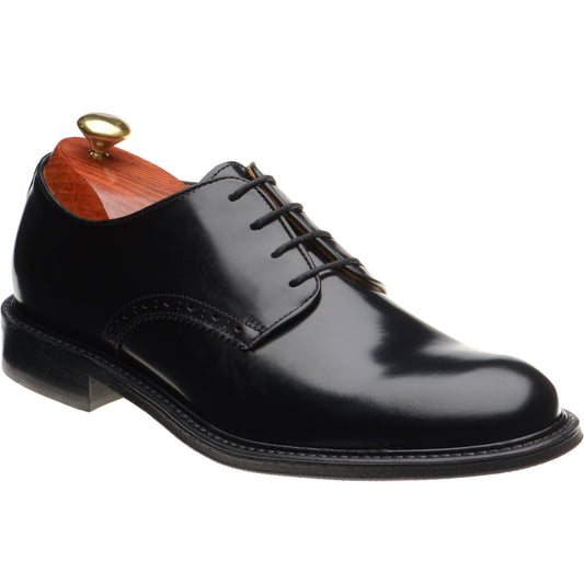 Product image for Wildsmith Model 26 mens rubber-soled Derby shoes in black polished