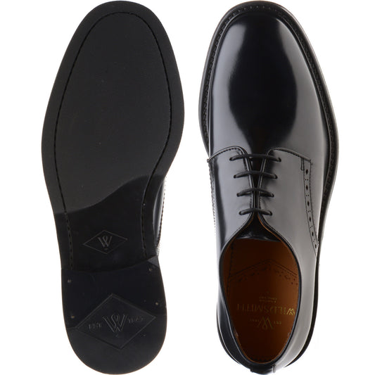 Product image for Wildsmith Model 26 mens rubber-soled Derby shoes in black polished