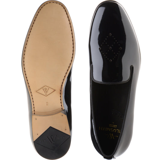 Product image for Wildsmith Model 2 mens house shoes in black patent