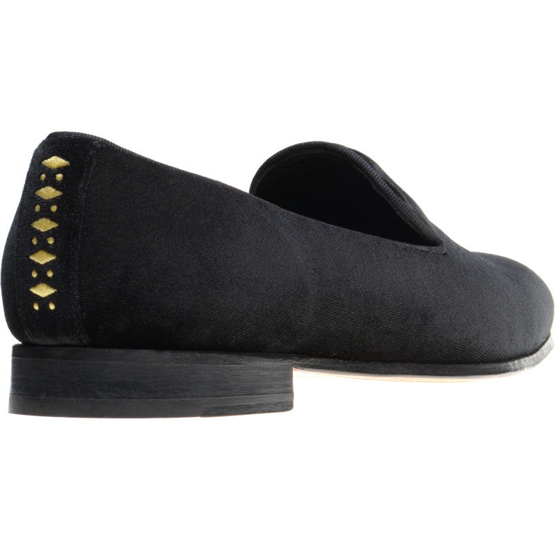 Product image for Wildsmith Model 2 mens house shoes in black velvet