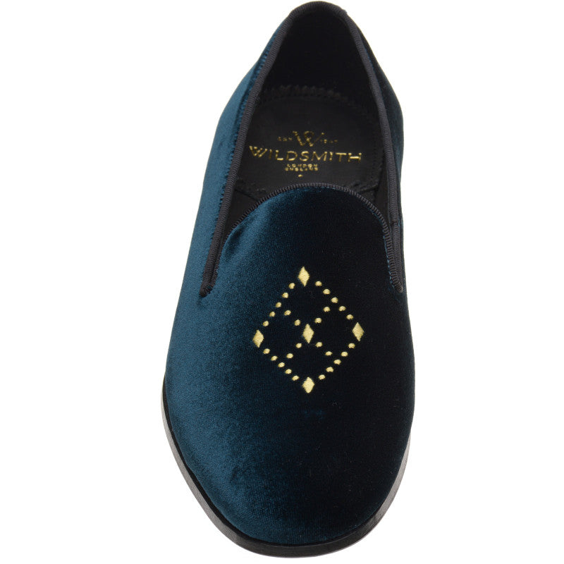 Product image for Wildsmith Model 2 mens house shoes in emerald velvet