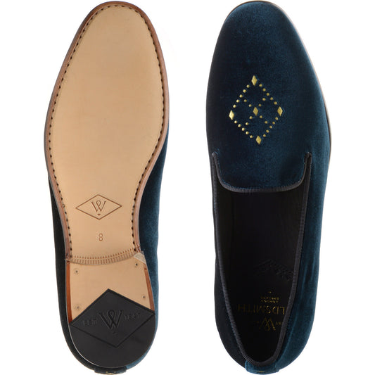 Product image for Wildsmith Model 2 mens house shoes in emerald velvet