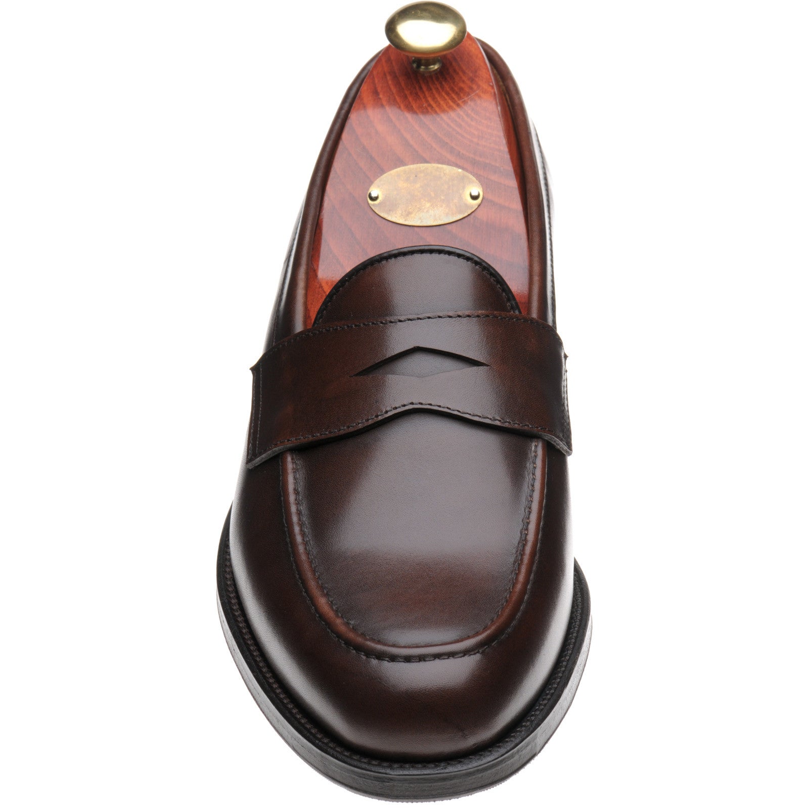 Product image for Wildsmith Model 31 mens rubber-soled loafers in dark brown calf (second)