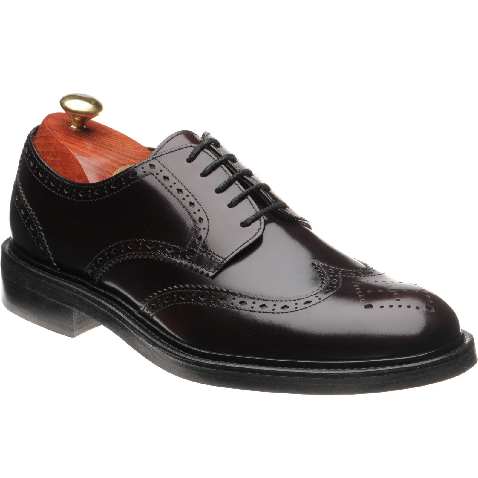 Product image for Wildsmith Model 39 mens brogues in burgundy polished