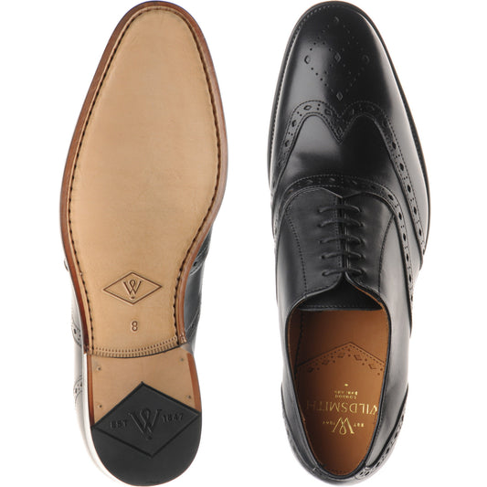 Product image for Wildsmith Model 42 mens brogues in black calf (second)