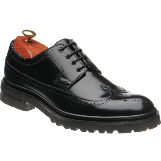 Product image for Wildsmith Model 43 mens rubber-soled brogues in black polished (second)