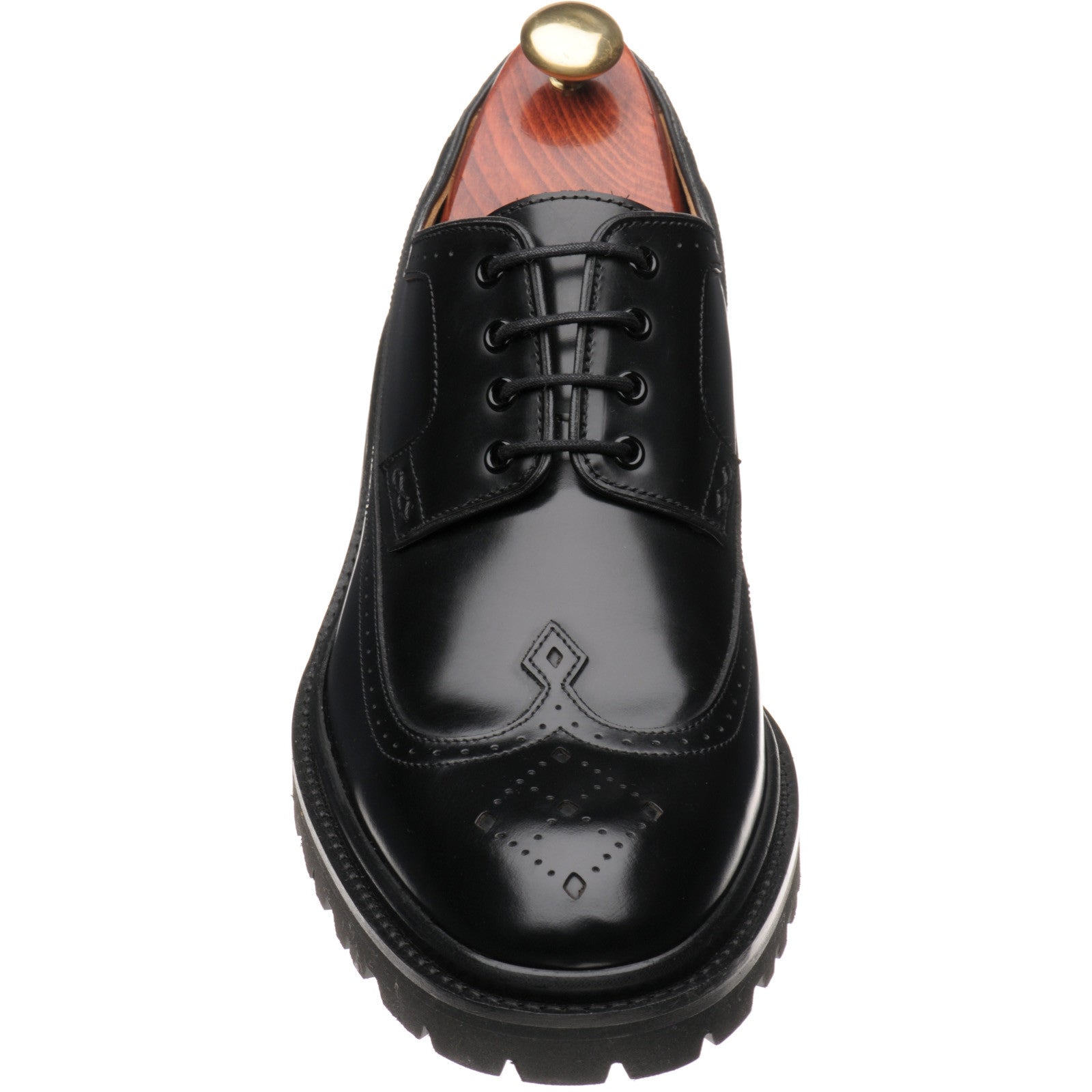 Product image for Wildsmith Model 43 mens rubber-soled brogues in black polished