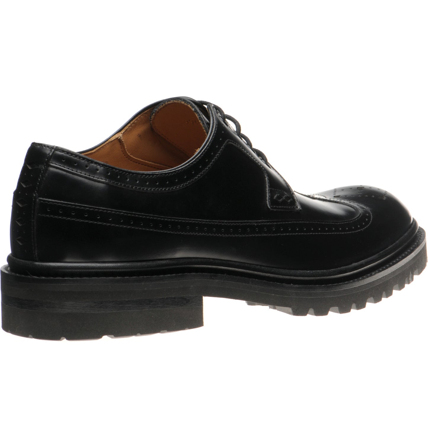 Product image for Wildsmith Model 43 mens rubber-soled brogues in black polished