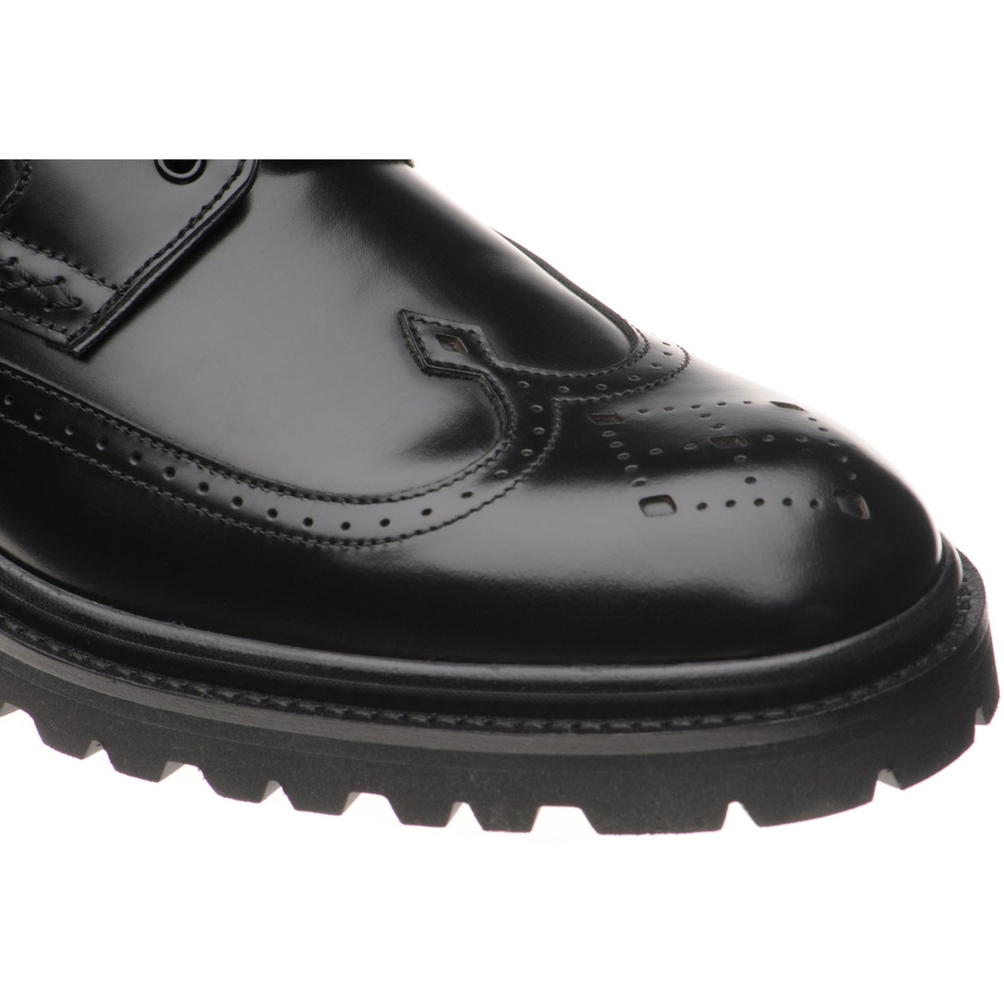 Product image for Wildsmith Model 43 mens rubber-soled brogues in black polished