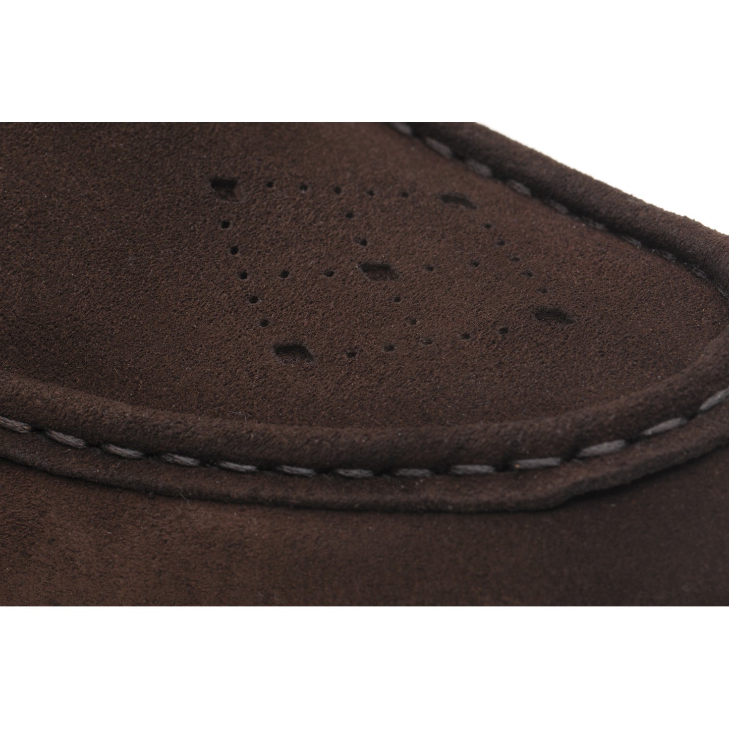 Product image for Wildsmith Model 68 mens rubber-soled Derby shoes in dark brown suede