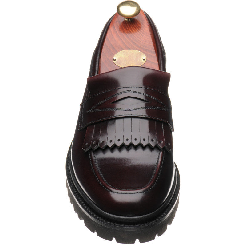 Product image for Wildsmith Model 80 mens rubber-soled loafers in burgundy polished (second)