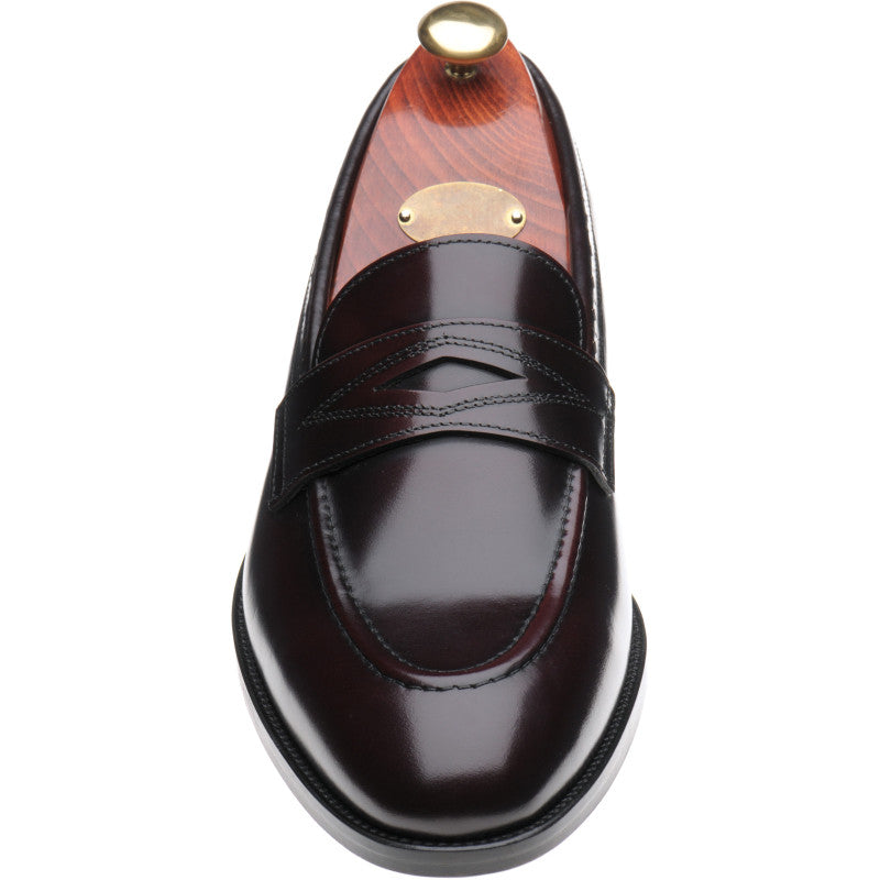 Product image for Wildsmith Model 98 mens loafers in burgundy polished (second)