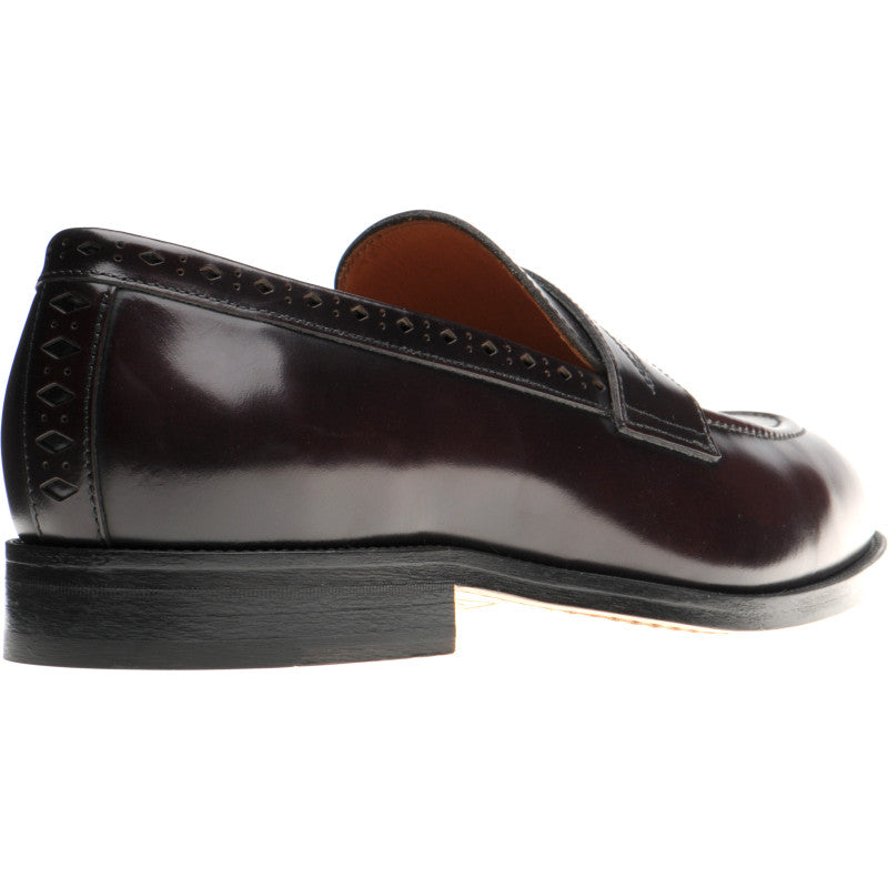 Product image for Wildsmith Model 98 mens loafers in burgundy polished (second)