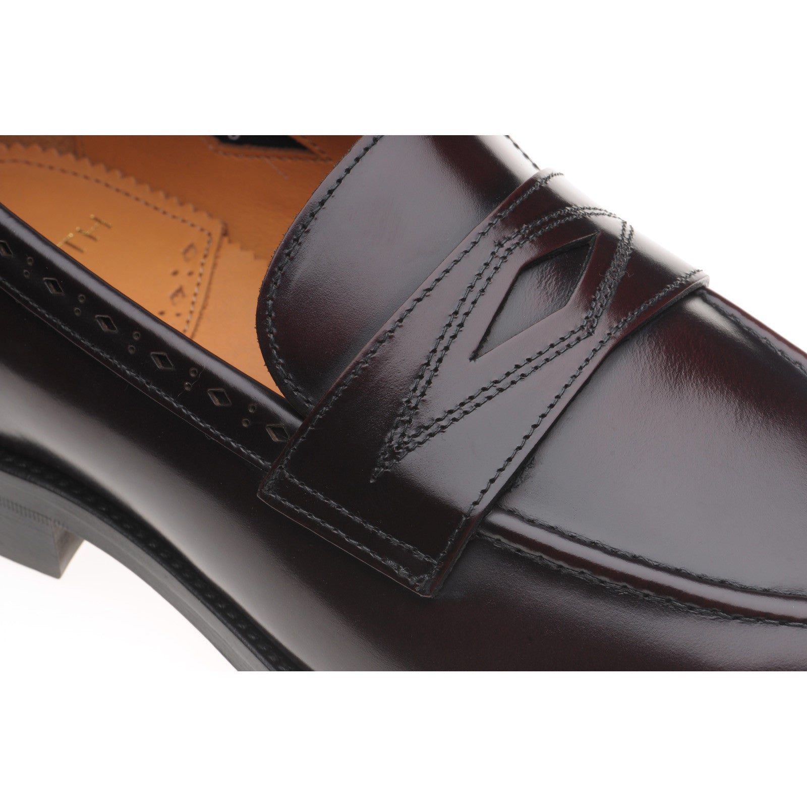 Product image for Wildsmith Model 98 mens loafers in burgundy polished