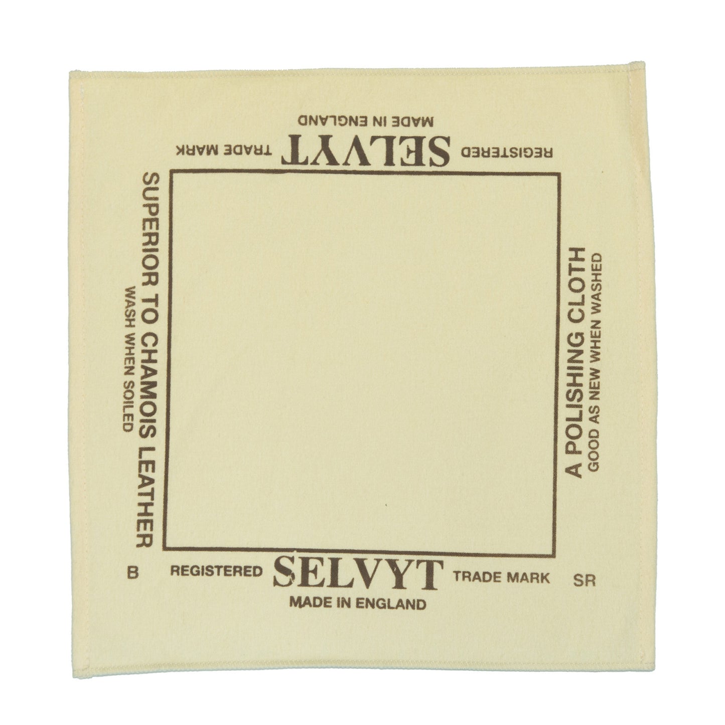 Product image for Wildsmith Selvyt premium polishing cloth (35 x 35) in undyed cotton