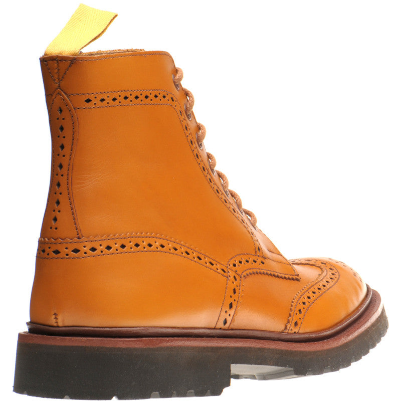 Product image for Wildsmith Wildsmith Stow LW mens rubber-soled brogue boots in acorn antique