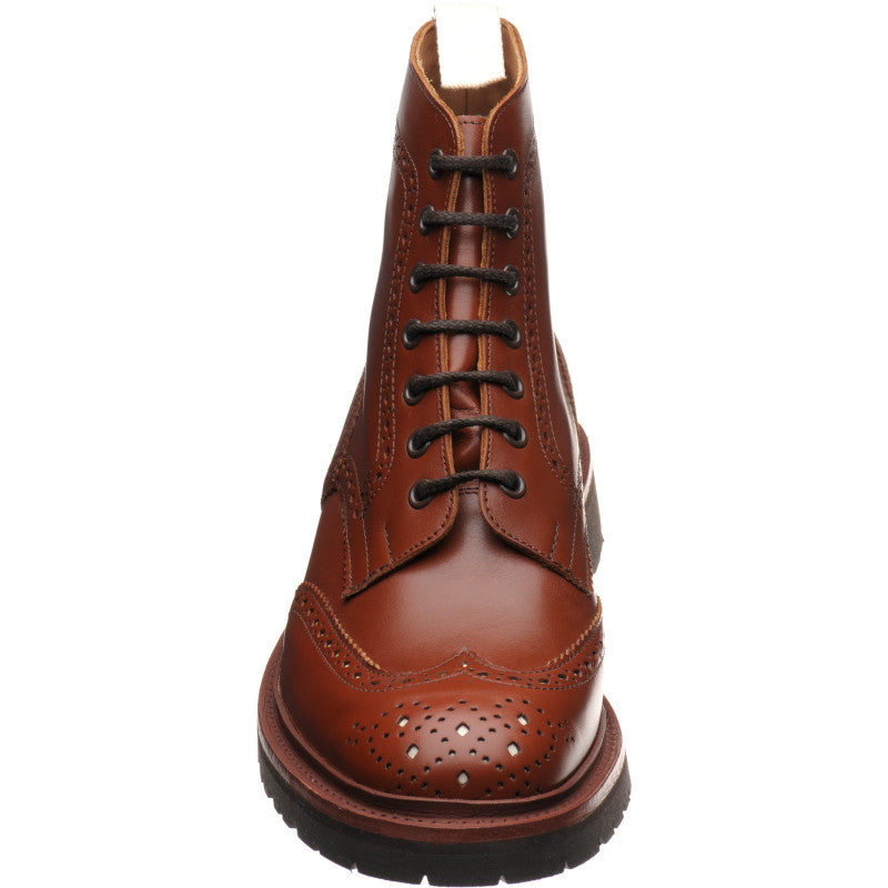 Product image for Wildsmith Wildsmith Stow LW mens rubber-soled brogue boots in marron antique