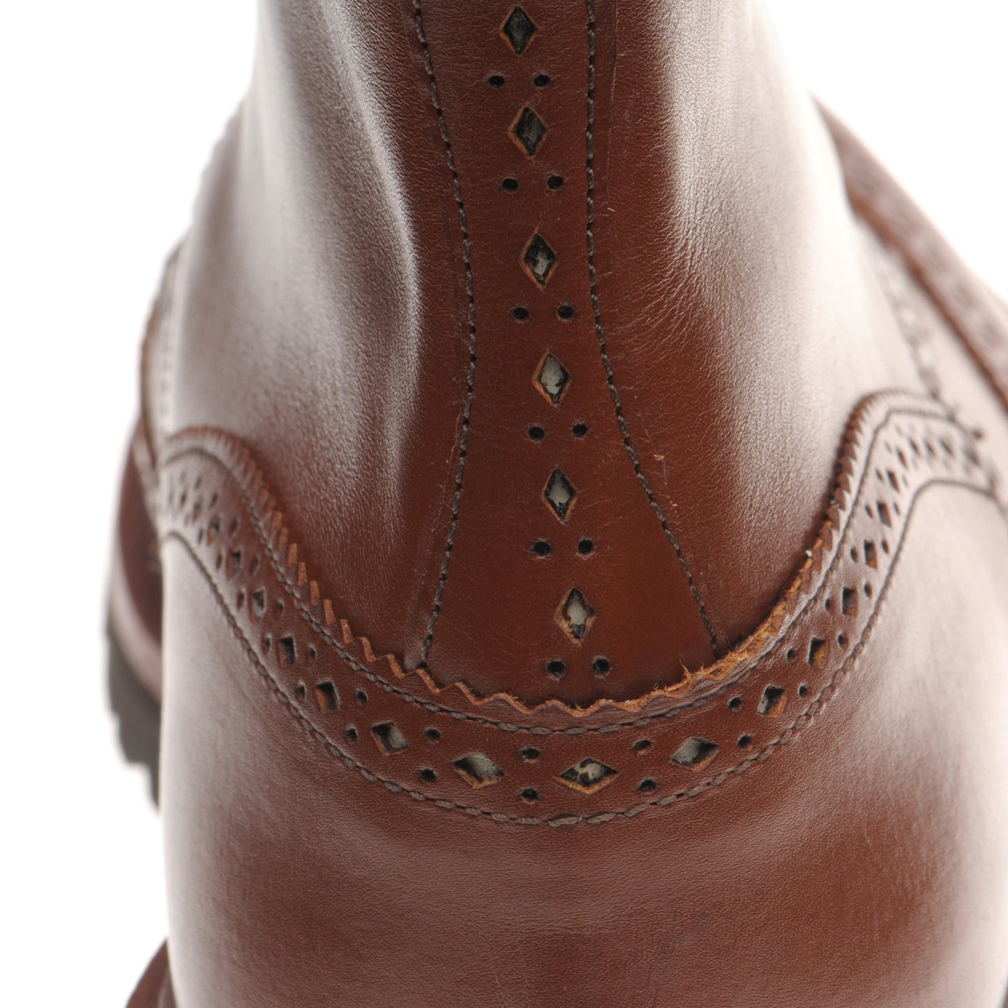 Product image for Wildsmith Wildsmith Stow LW mens rubber-soled brogue boots in marron antique