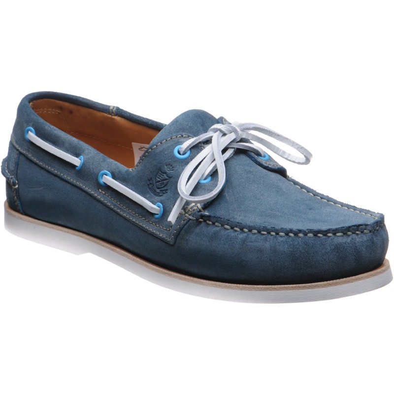 Herring shoes: Herring Fastnet deck shoe in Blue Suede