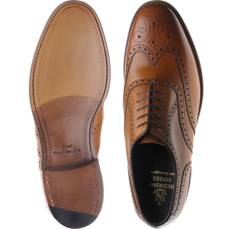 Herring shoes | Herring Classic | Richmond brogue in Tan Burnished Calf ...