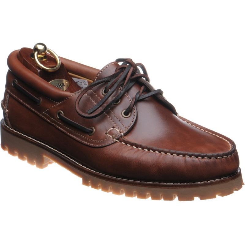 Loake shoes | Loake Lifestyle | 522 deck shoe in Brown Waxy Leather at ...