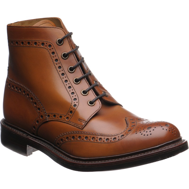 Loake shoes | Loake 1880 Anniversary | Bedale brogue boot in Tan at ...