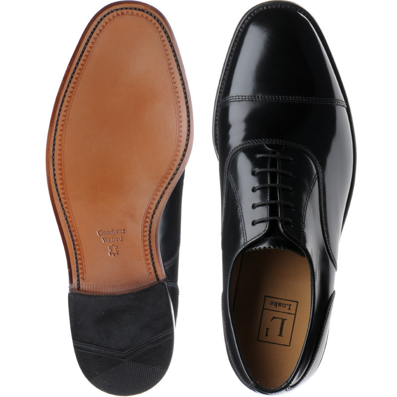 Loake shoes | Loake 1 | 200 Oxford in Black Polished at Herring Shoes