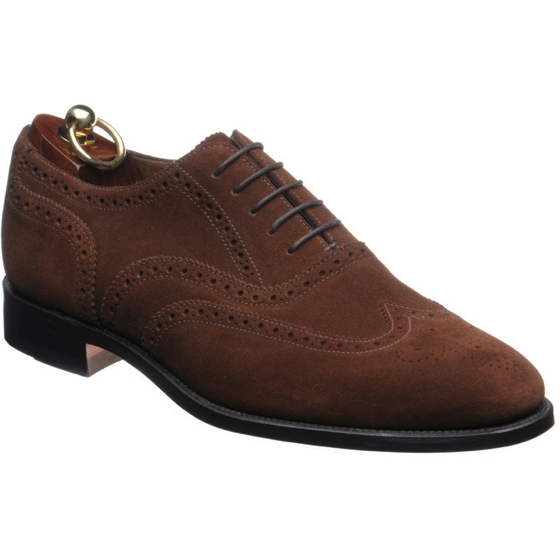 Loake shoes | Loake 1 | 202 brogues in Brown Suede at Herring Shoes