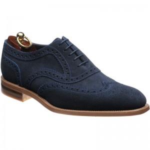 loake blue suede brogues