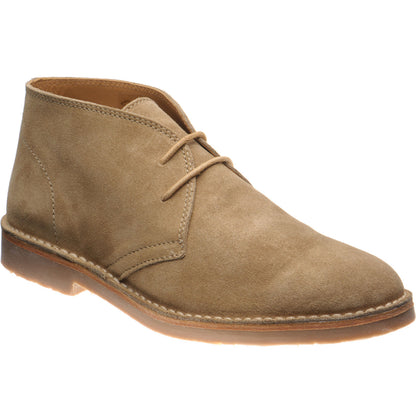 Herring Dune mens rubber-soled desert boots in sand suede