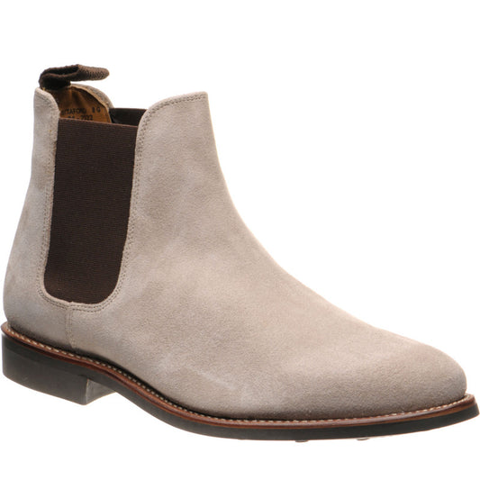 Product image for Herring Sittaford Rubber mens rubber-soled Chelsea boots in stone suede