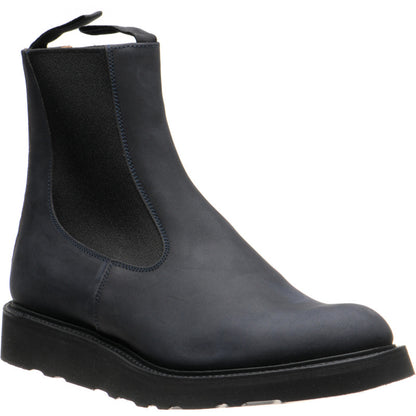 Product image for Herring Stephen mens rubber-soled Chelsea boots in navy chamois