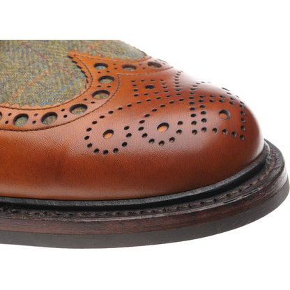 Product image for Herring Exmoor in moorland green tweed and chestnut calf