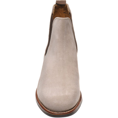Product image for Herring Sittaford Rubber mens rubber-soled Chelsea boots in stone suede