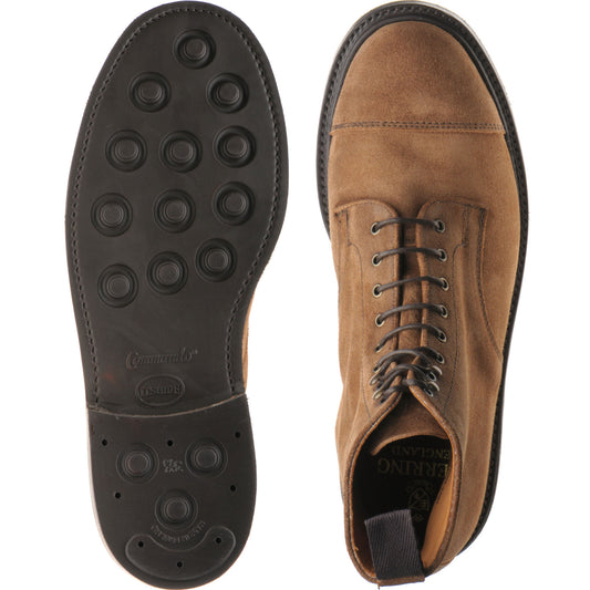 Product image for Herring Tyne mens rubber-soled boots in brown waxy suede