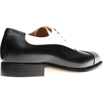 Herring Gusbourne mens two-tone Oxfords in black and white calf