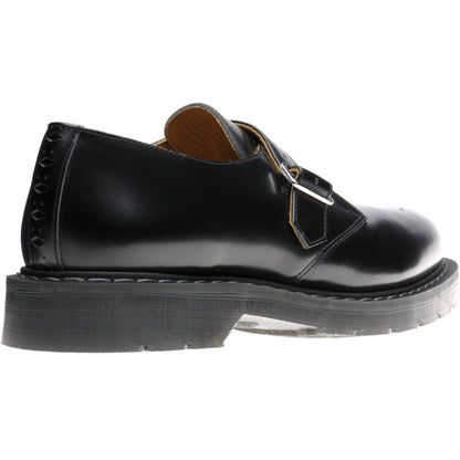 Product image for Wildsmith Model Monk mens rubber-soled monk shoes in black hi shine