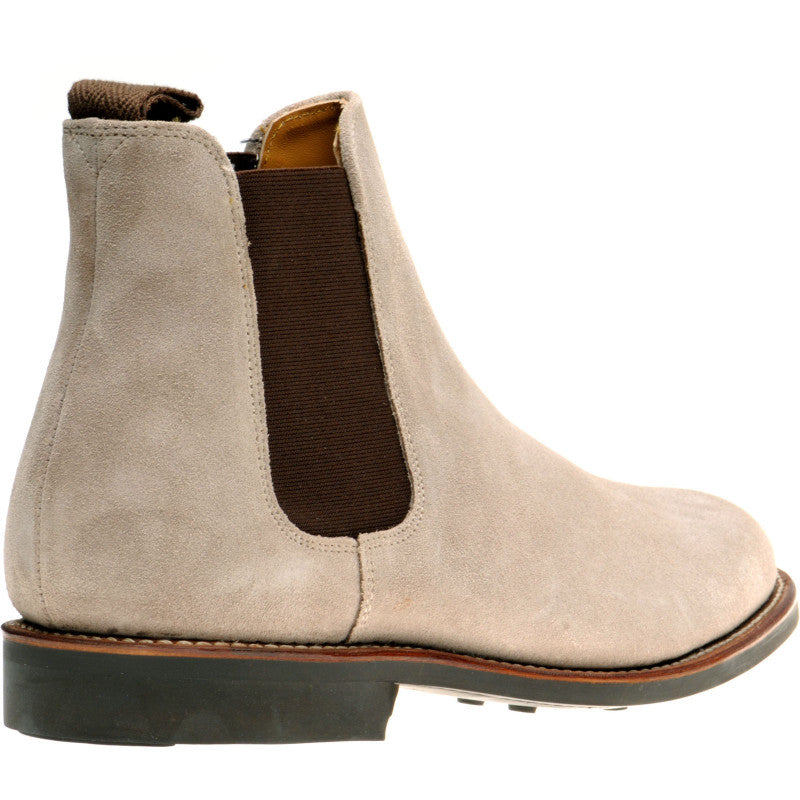 Product image for Herring Sittaford Rubber mens rubber-soled Chelsea boots in stone suede