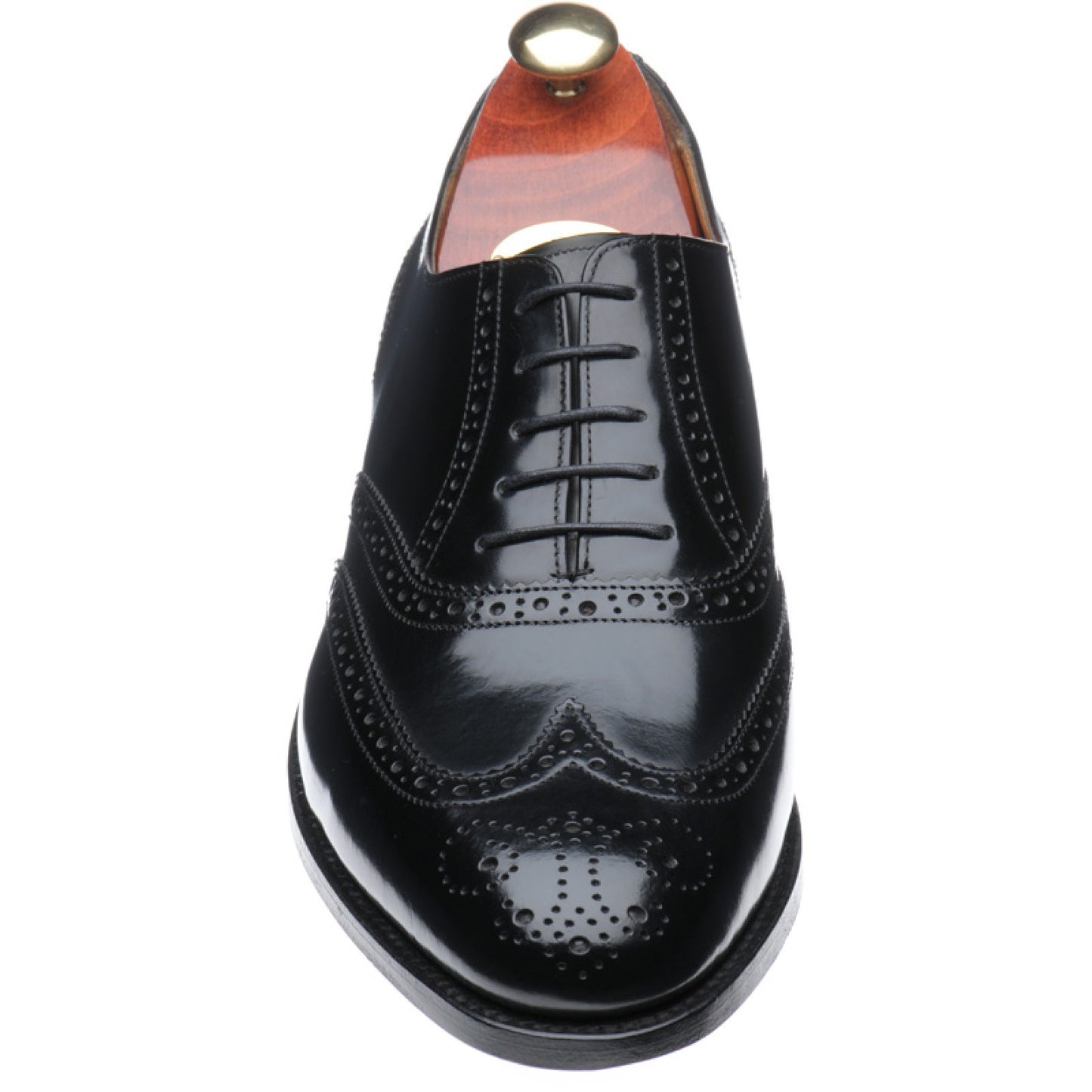Product image for Barker Albert mens brogues in black polished (second)