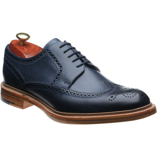 Product image for Barker Bailey II in navy hand painted calf
