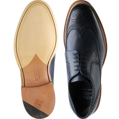Product image for Barker Bailey II in navy hand painted calf