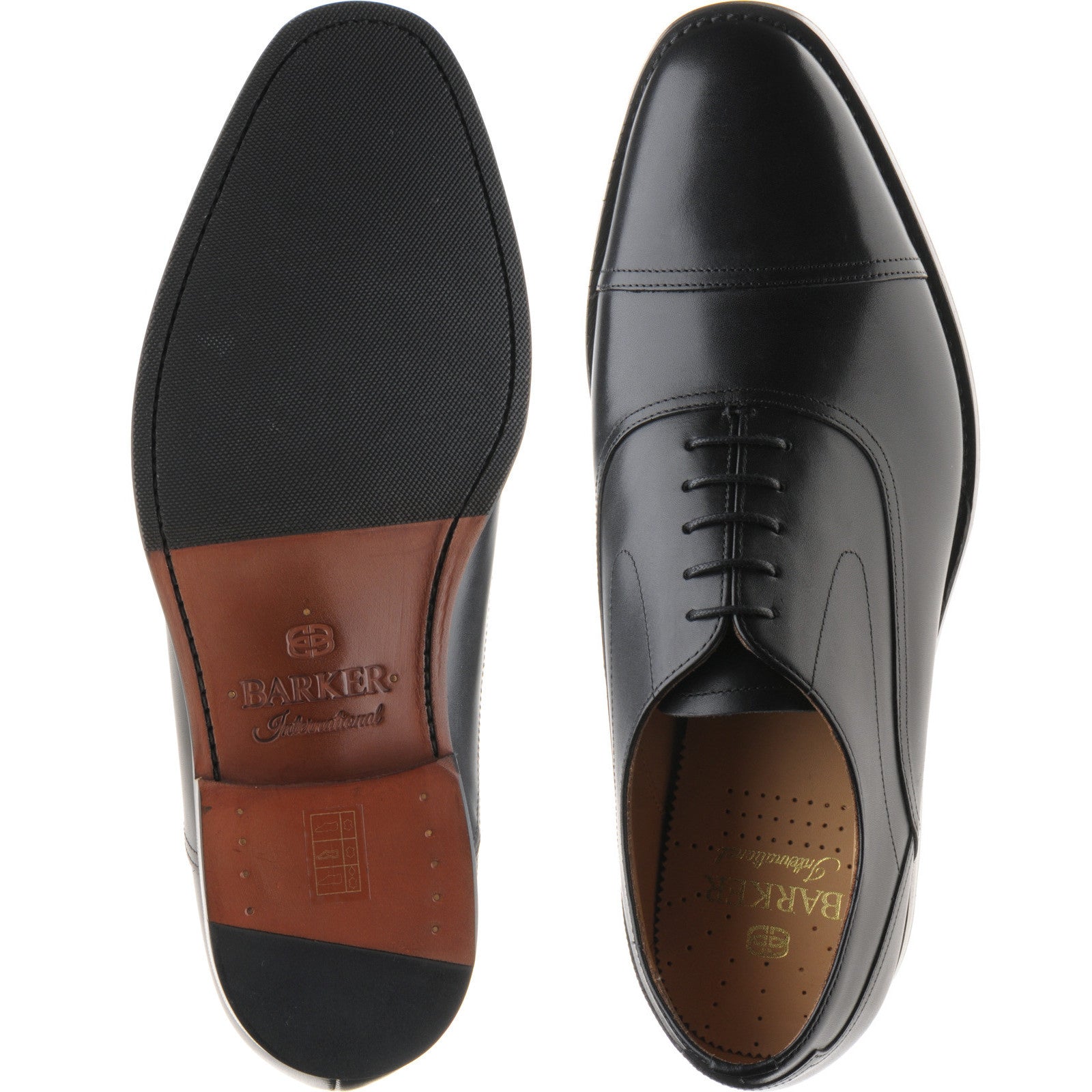 Barker Black Oxford Shoes Barker Cherwell Mens Hybrid-soled
