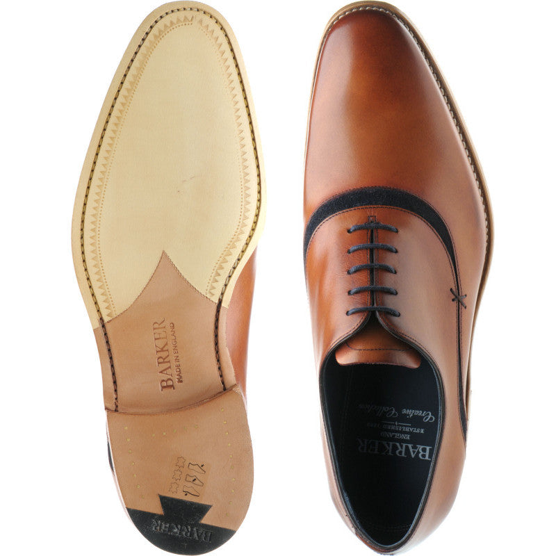 Product image for Barker Emerson in rosewood and navy suede